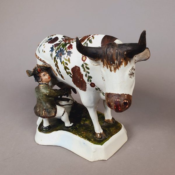 Dutch Delft Cow 18th Century