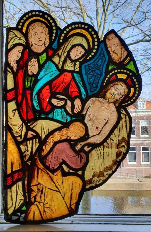 Stained glass lamentation 15th