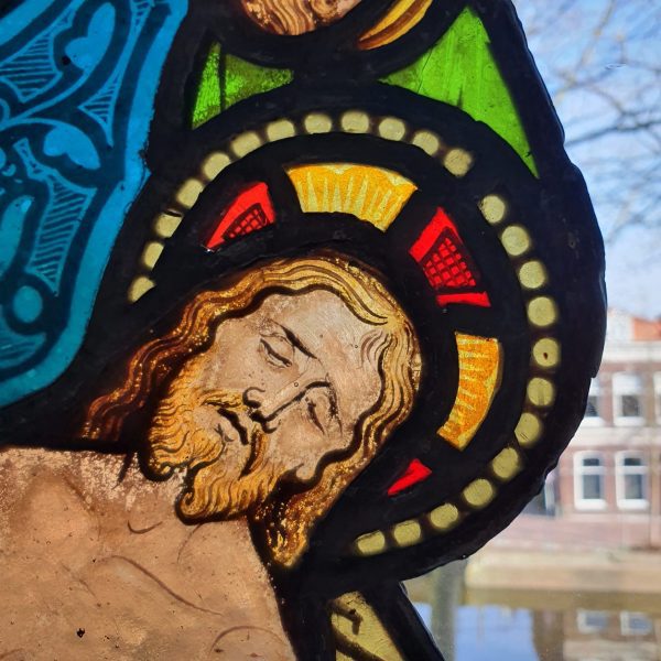 Stained glass lamentation 15th